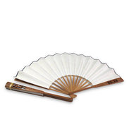XPf006   rice paper fan modeled after an antique with hollow
