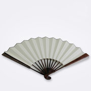 XPf008  rice paper red wood fan