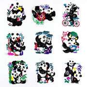 colorful handmade paper-cut of panda