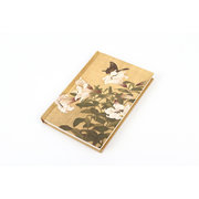 Oriental Style Silk Covered Notebook 19 by 13 CM Lined: Lily