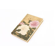 <em>Oriental</em> Style Silk Covered Notebook 19 by 13 CM Lined: Peony